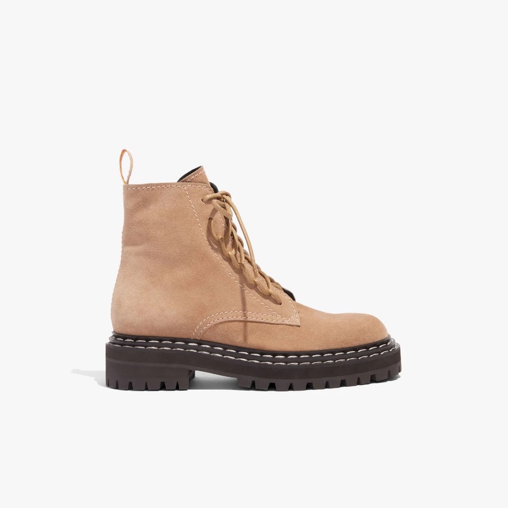 Proenza Schouler suede lug sole combat boots